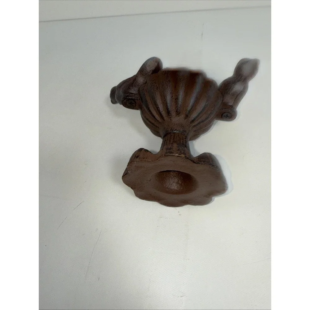 Cast Iron Bird Bath Feeder Trinket Dish Ring Holder Statue Figurine Vintage 4